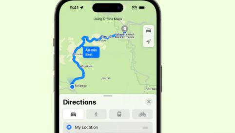 how to download map offline iphone
