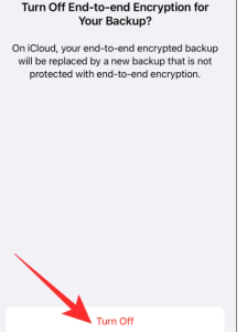 how to disable end-to-end encryption in whatsapp