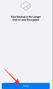 how to disable end-to-end encryption in whatsapp