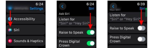 how to silence Siri on apple watch