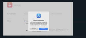 how to cancel apple arcade free trial