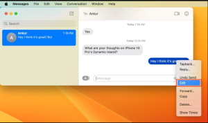 How to edit imessage in Mac