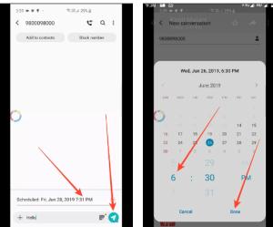 How to schedule messages in Samsung-