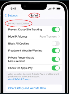 How to enable cookies on iPhone with safari app-