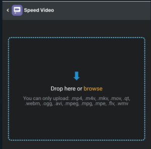3. Now tap on the browse option to select the video you want to edit.