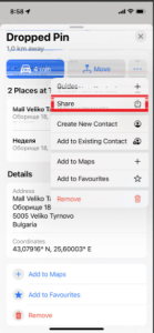 Let's see how to share pinned locations on iPhone?-