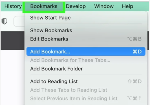 How to add bookmarks on Mac