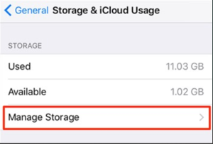 Turn off the optimized storage feature-