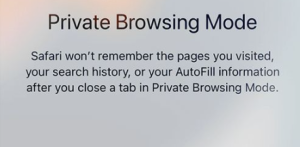 how to turn off private browsing on iphone