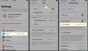 How to find MAC address on iPhone to Wi-Fi setting-